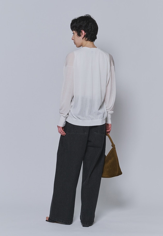 コットンナイロンシアーカーディガン 詳細画像 Offwhite 4