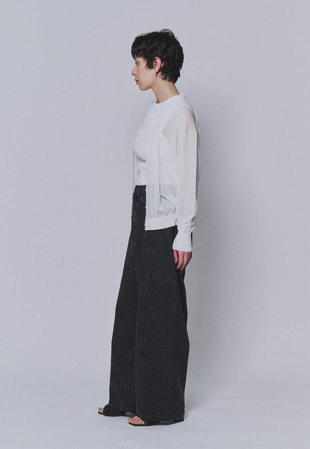 コットンナイロンシアーカーディガン 詳細画像 Offwhite 5