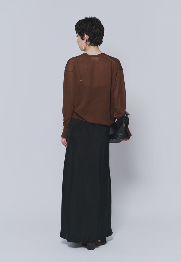 コットンナイロンシアーカーディガン 詳細画像 Brown 11