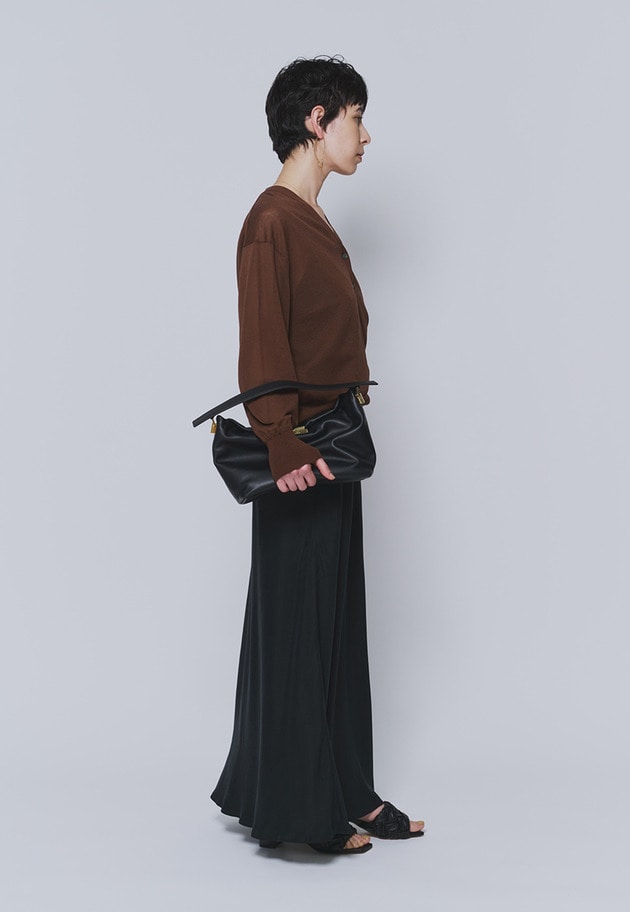 コットンナイロンシアーカーディガン 詳細画像 Brown 3