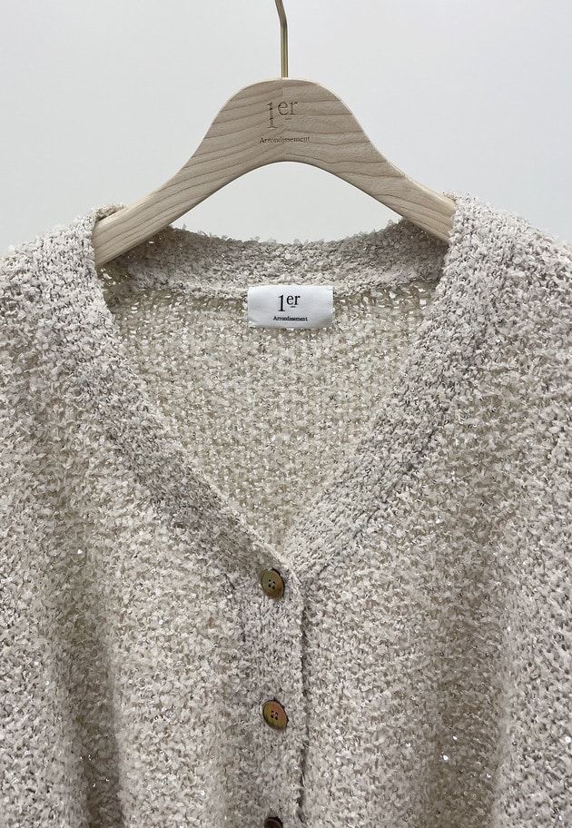 ファンシーヤーンカーディガン 詳細画像 Beige 2
