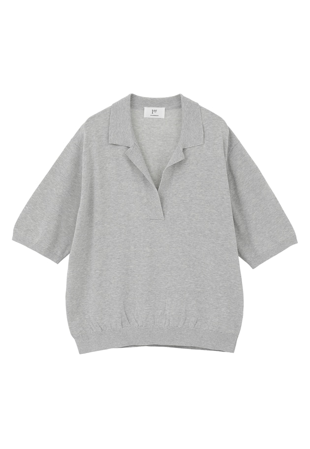 スキッパーショートスリーブニット 詳細画像 Gray 11