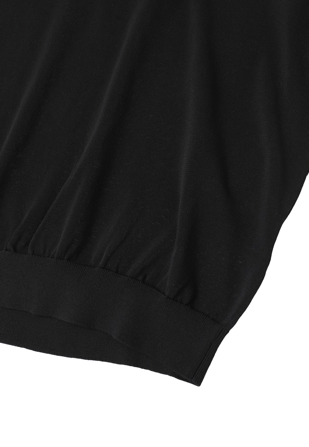 スキッパーショートスリーブニット 詳細画像 Black 15