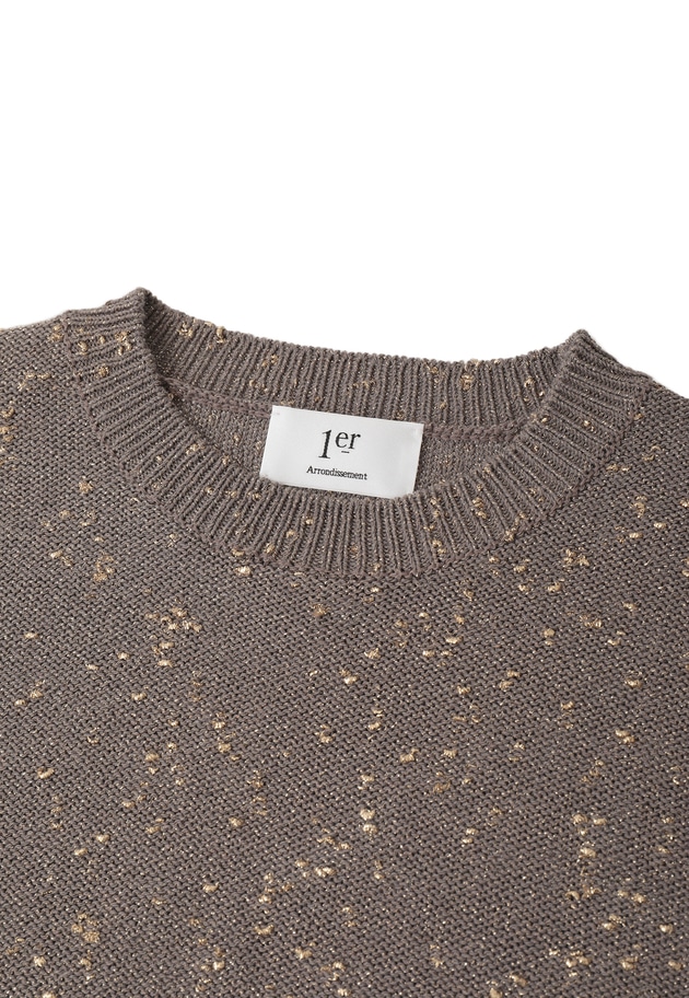 ラメノットコットンハーフスリーブニット 詳細画像 Graybeige 13
