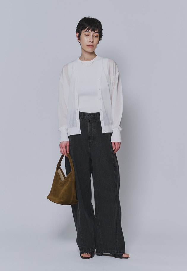 コットンナイロンニットリブタンク 詳細画像 Offwhite 5