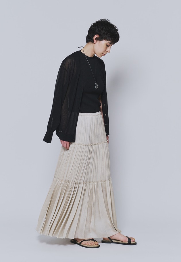 コットンナイロンニットリブタンク 詳細画像 Black 4