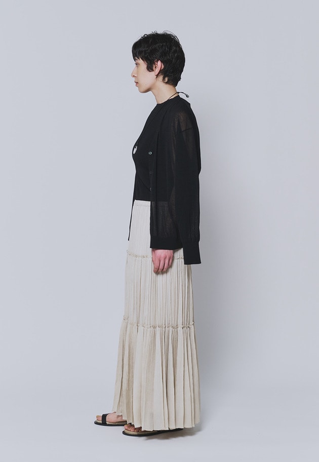 コットンナイロンニットリブタンク 詳細画像 Black 5