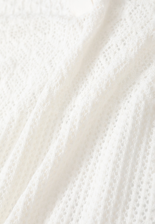 クロシェスリーブレスポロニット 詳細画像 Offwhite 12