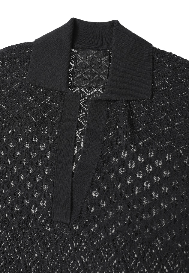 クロシェスリーブレスポロニット 詳細画像 Black 13