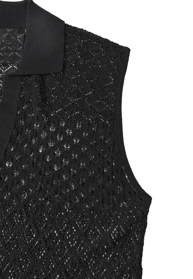 クロシェスリーブレスポロニット 詳細画像 Black 14