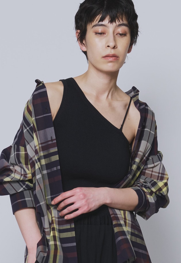 ワンショルダーニット 詳細画像 Black 2