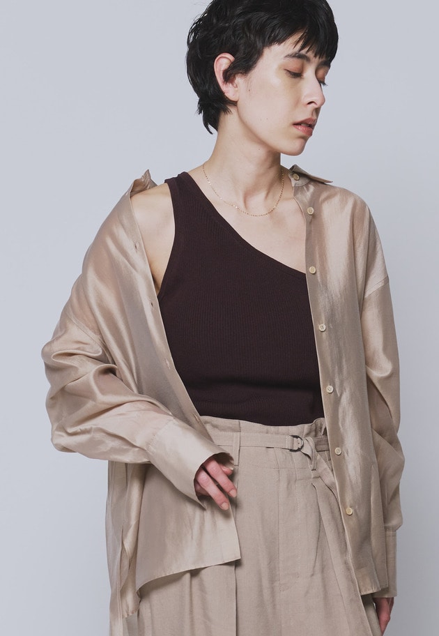 ワンショルダーニット 詳細画像 Brown 1
