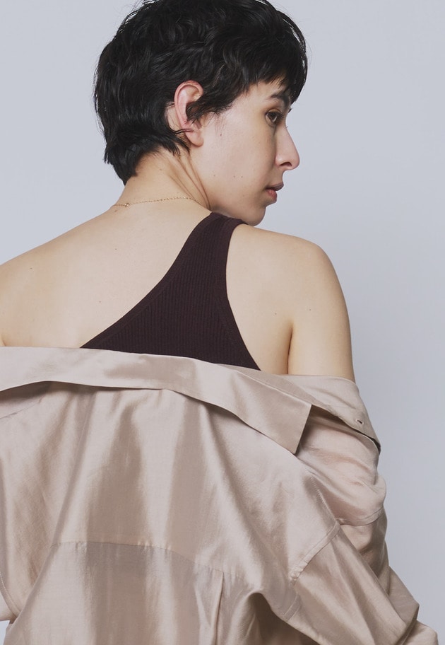 ワンショルダーニット 詳細画像 Brown 2