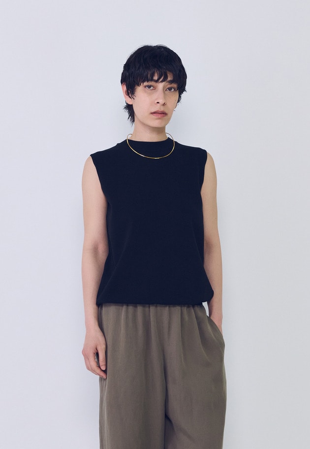 ボクシーニットタンクトップ 詳細画像 Black 1