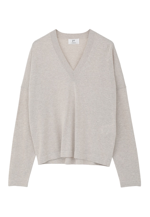 クリーンVネックニットプルオーバー 詳細画像 Beige 11