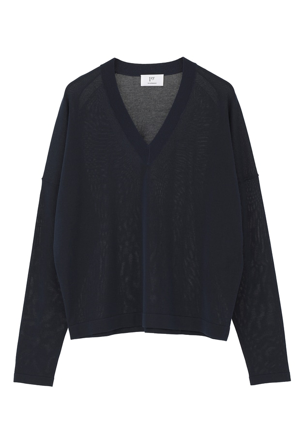 クリーンVネックニットプルオーバー 詳細画像 Navy 11