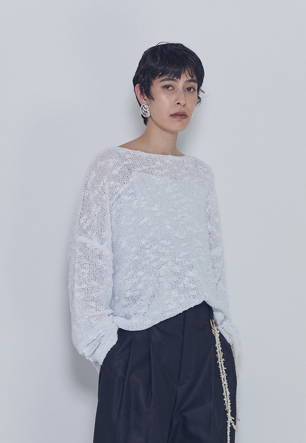 エアリースラブヤーンニット 詳細画像 Offwhite 1