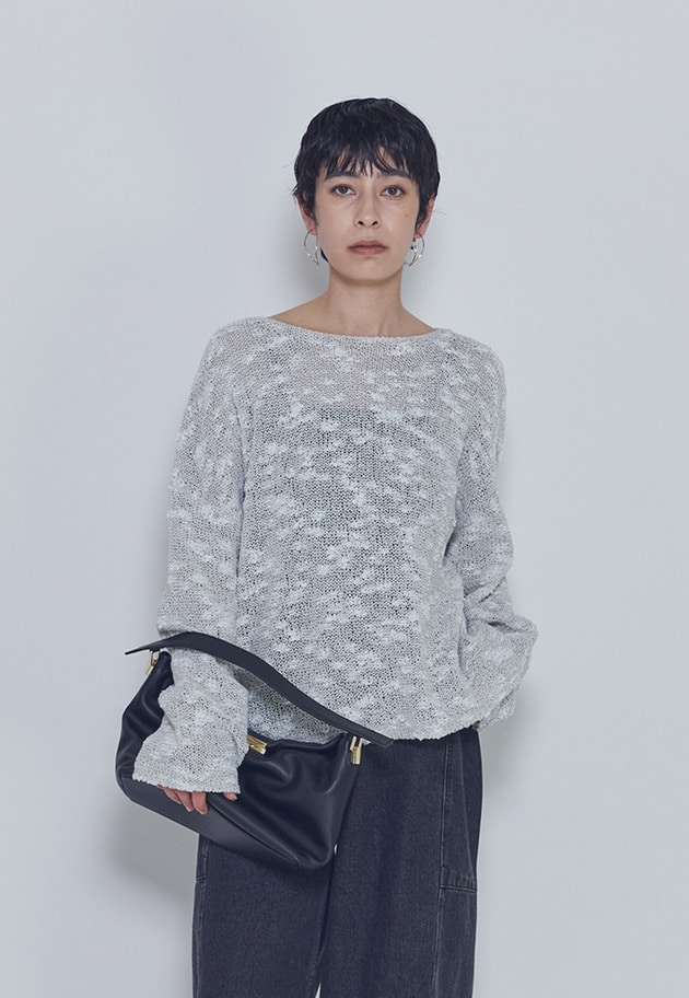 エアリースラブヤーンニット 詳細画像 Light gray 1