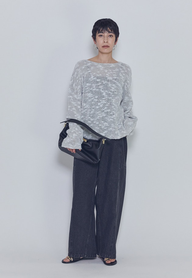 エアリースラブヤーンニット 詳細画像 Light gray 3