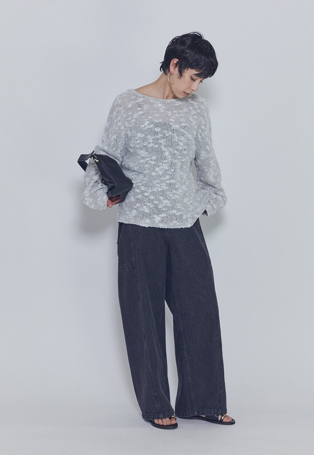 エアリースラブヤーンニット 詳細画像 Light gray 4