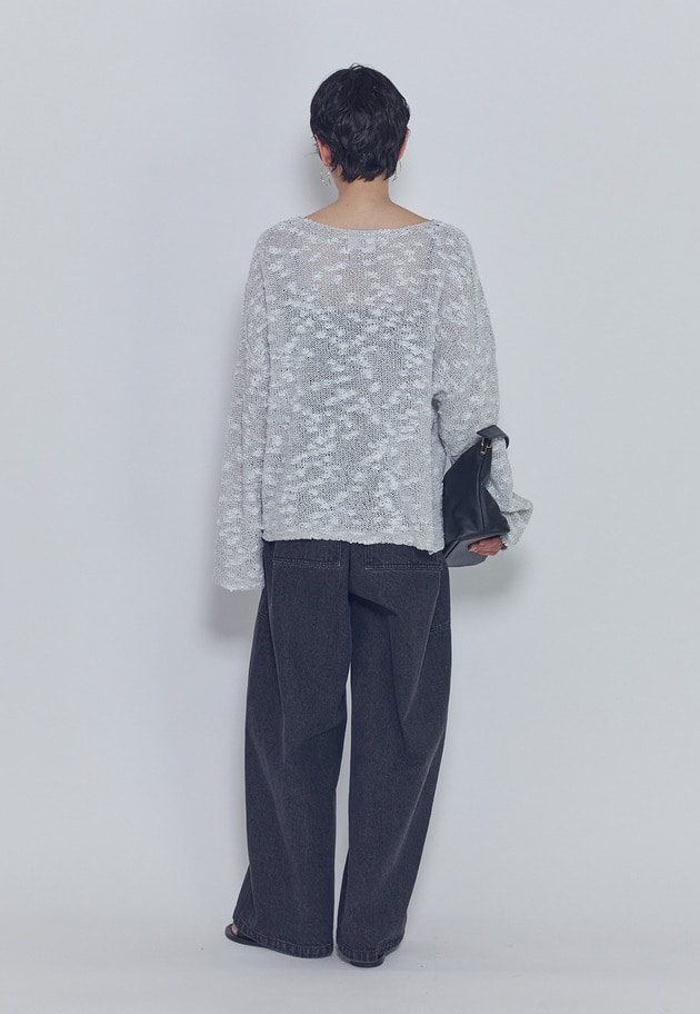 エアリースラブヤーンニット 詳細画像 Light gray 7