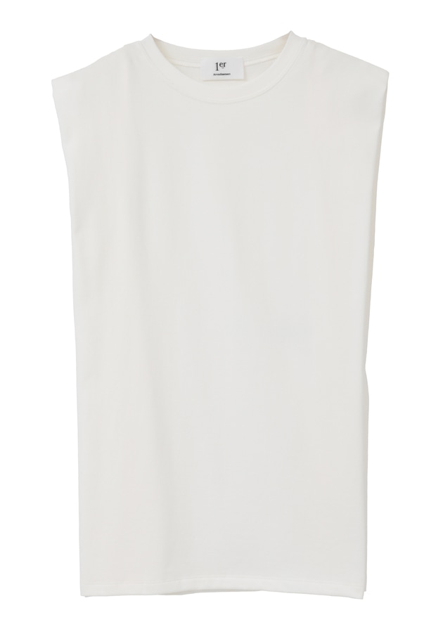 ショルダータックノースリーブTシャツ 詳細画像 Offwhite 11