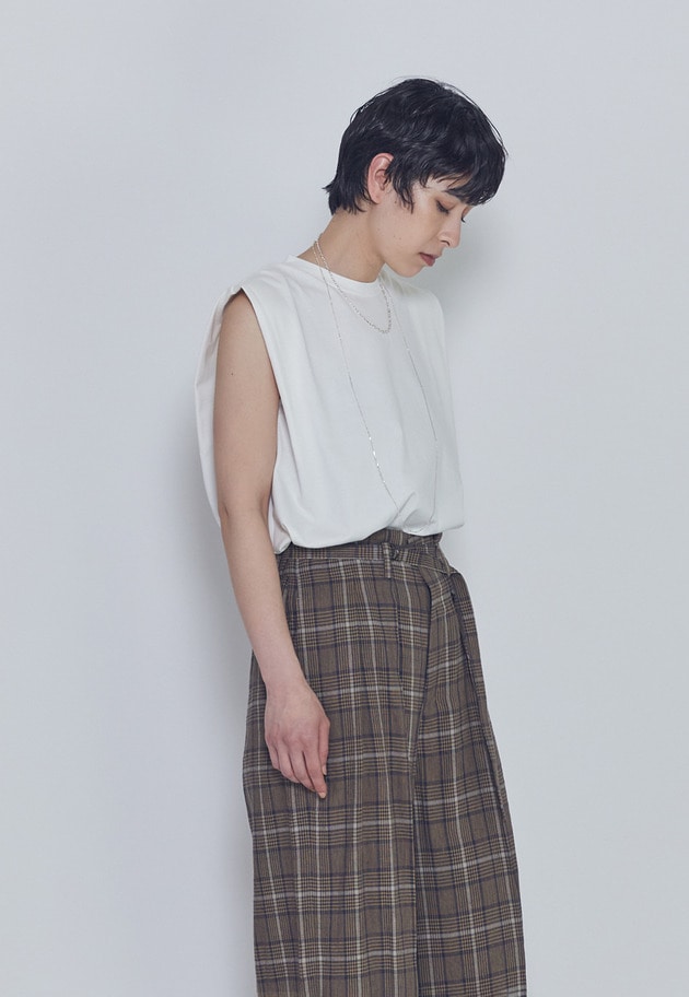 【予約】ショルダータックノースリーブTシャツ 詳細画像 Offwhite 2