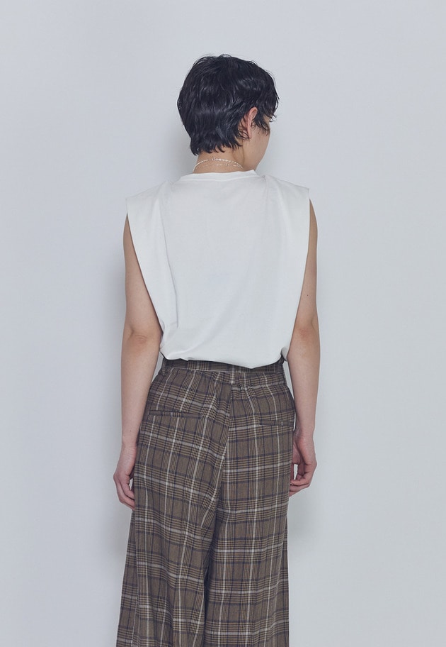 【予約】ショルダータックノースリーブTシャツ 詳細画像 Offwhite 3