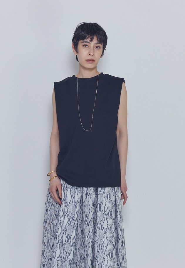 【予約】ショルダータックノースリーブTシャツ 詳細画像 Black 2