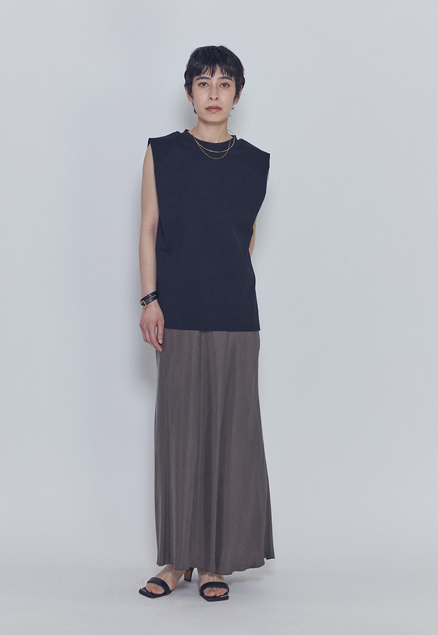 【予約】ショルダータックノースリーブTシャツ 詳細画像 Black 7