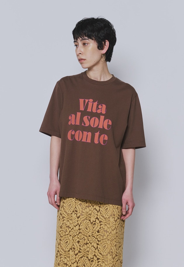 【予約】ロゴプリントＴシャツ 詳細画像 Orange 1