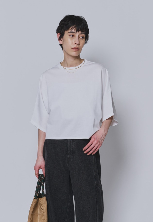 【予約・追加】ハイゲージポンチクロップドＴシャツ 詳細画像 Offwhite 1