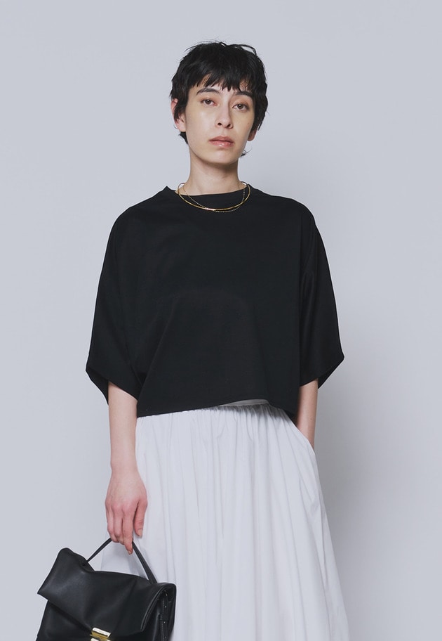 【予約・追加】ハイゲージポンチクロップドＴシャツ 詳細画像 Black 2