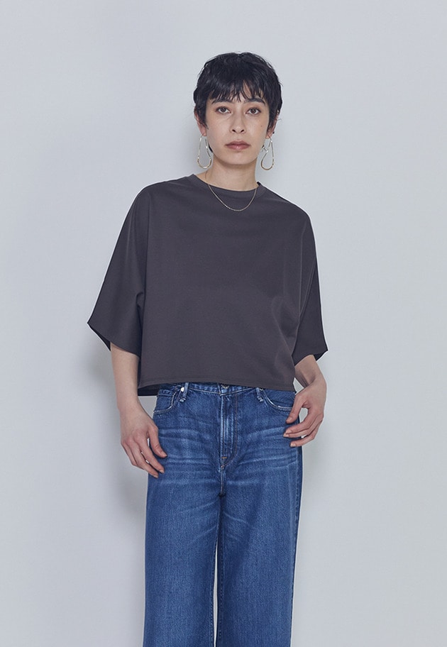 【予約・追加】ハイゲージポンチクロップドＴシャツ 詳細画像 Brown 2