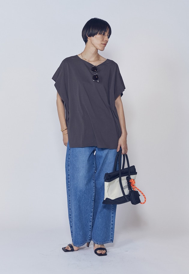 【リピート】プレミアム天竺ニュアンストップス 詳細画像 Brown 3