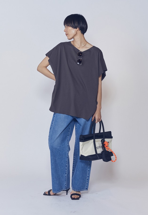 【リピート】プレミアム天竺ニュアンストップス 詳細画像 Brown 5