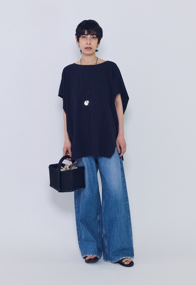 【リピート】プレミアム天竺ニュアンストップス 詳細画像 Navy 8