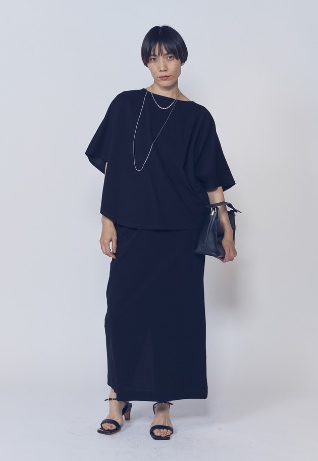 【追加】ヴィンテージ天竺ドロストスカート 詳細画像 Black 6