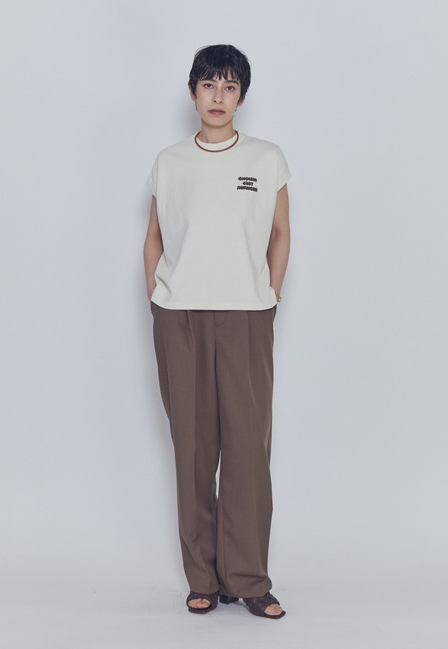 【予約】＜upper hights / アッパーハイツ＞別注ビッグノースリーブTシャツ 詳細画像 Ivory 2