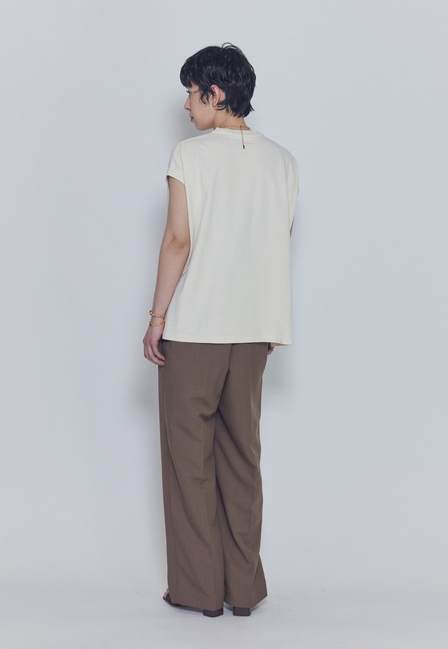 【予約】＜upper hights / アッパーハイツ＞別注ビッグノースリーブTシャツ 詳細画像 Ivory 3