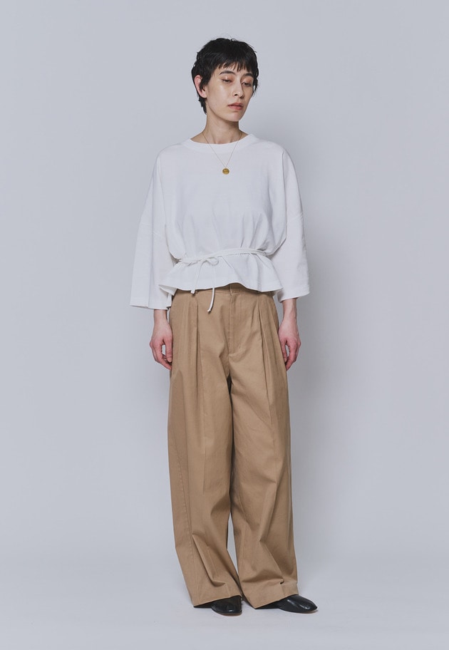 【予約】＜INSCRIRE（アンスクリア）＞別注エプロンTシャツ 詳細画像 White 2