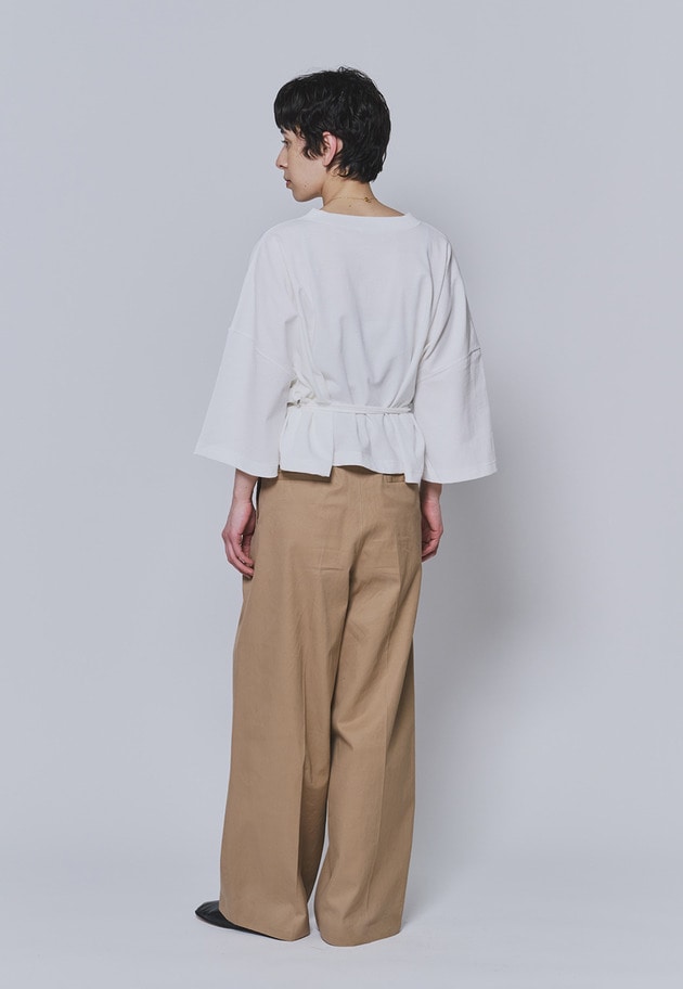 【予約】＜INSCRIRE（アンスクリア）＞別注エプロンTシャツ 詳細画像 White 4