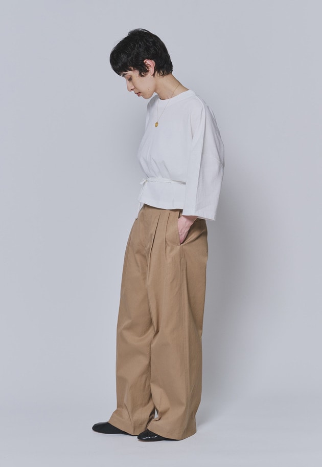 【予約】＜INSCRIRE（アンスクリア）＞別注エプロンTシャツ 詳細画像 White 5