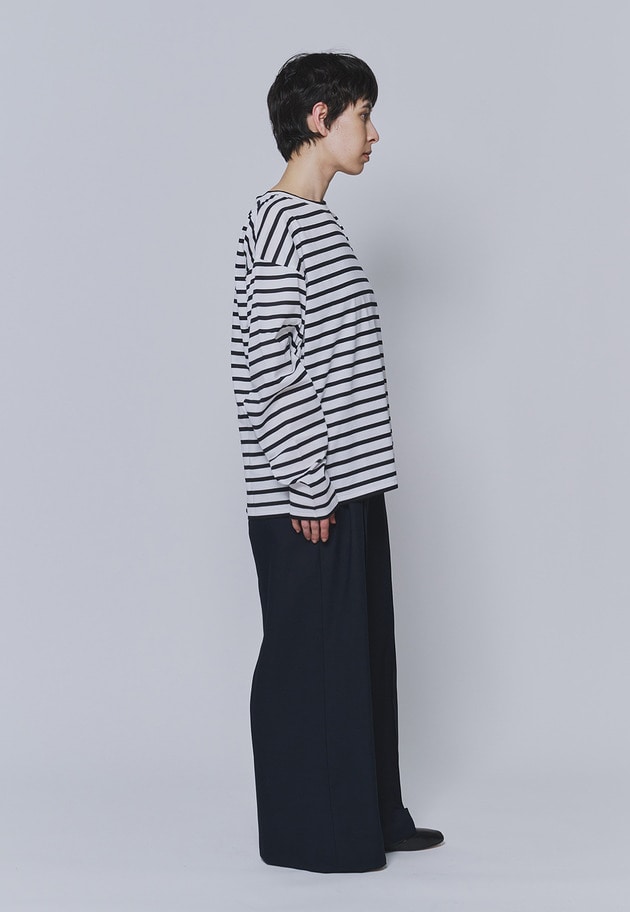 【予約】＜INSCRIRE（アンスクリア）＞別注コットンボーダーロングスリーブTシャツ 詳細画像 Border 4