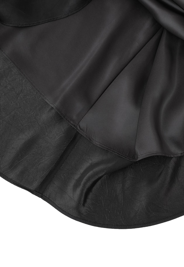ワッシャーサテンキャミソールワンピース 詳細画像 Black 15