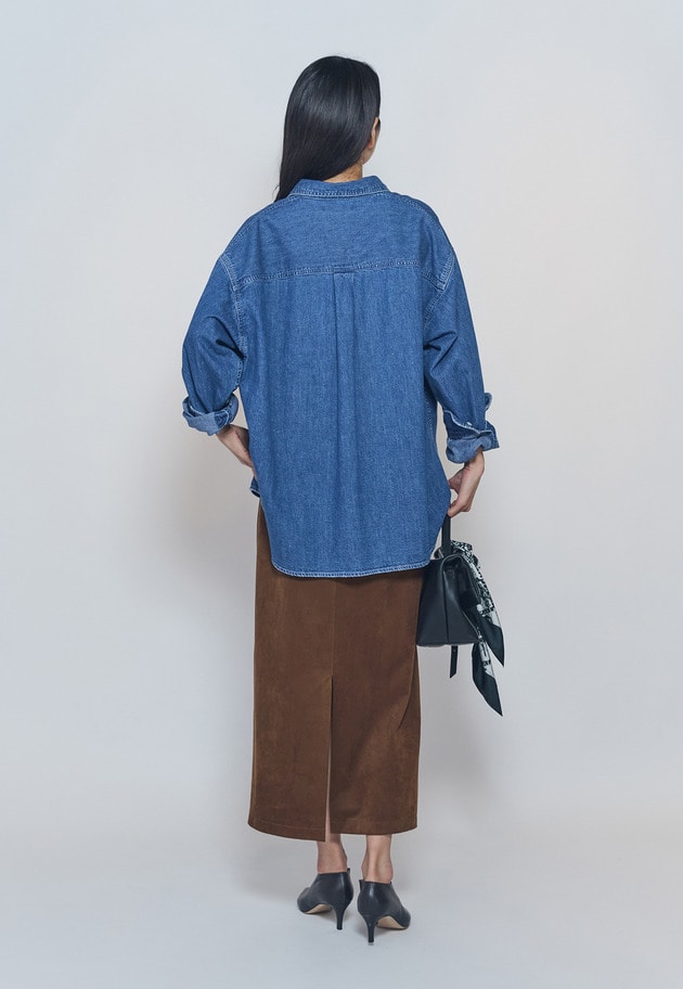 【予約】＜NEEDBY heritage&times;1er Arrondissement＞【別注】デニムシャツ"Sophie" 詳細画像 Indigo 10