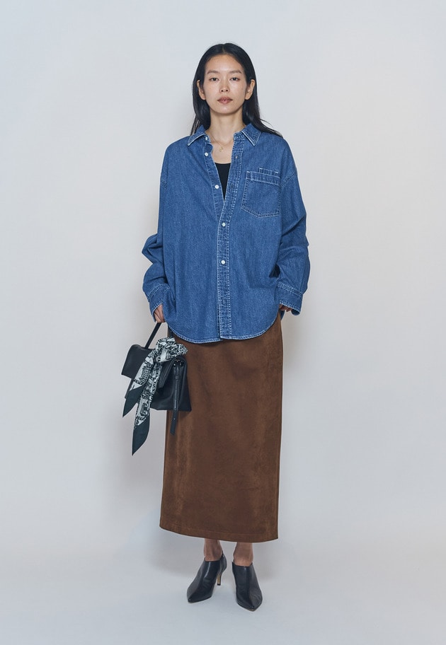 【予約】＜NEEDBY heritage&times;1er Arrondissement＞【別注】デニムシャツ"Sophie" 詳細画像 Indigo 11