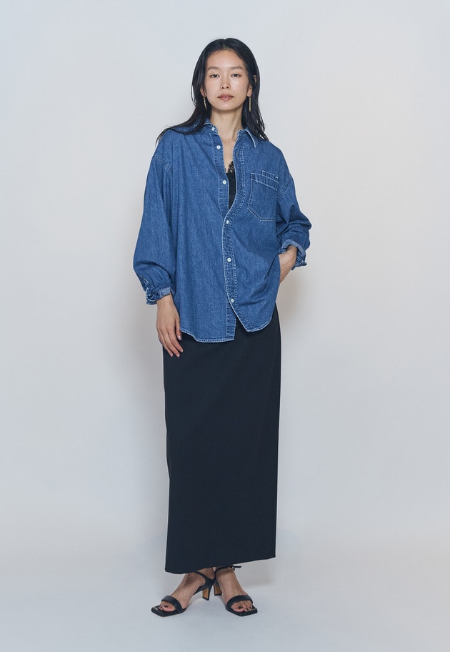 【予約】＜NEEDBY heritage&times;1er Arrondissement＞【別注】デニムシャツ"Sophie" 詳細画像 Indigo 12