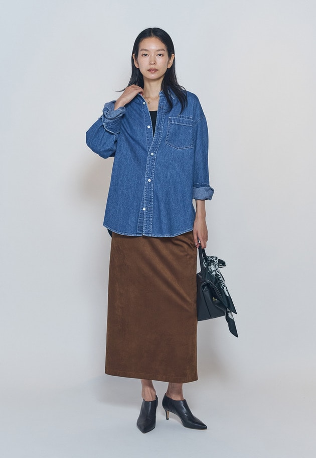 【予約】＜NEEDBY heritage&times;1er Arrondissement＞【別注】デニムシャツ"Sophie" 詳細画像 Indigo 8