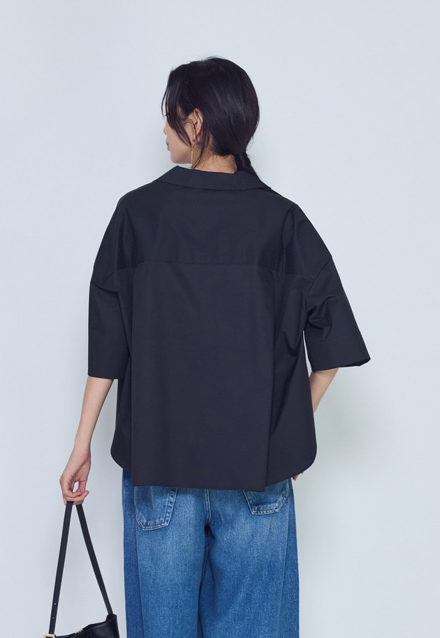 タイプライタースキッパーハーフスリーブシャツ 詳細画像 Black 3